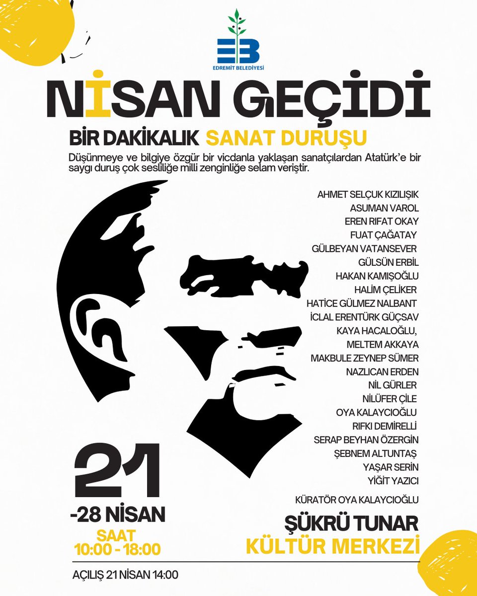 Edremit’te Sanatla Buluşma: “Nisan Geçidi 1 Dakikalık Saygı Duruşu” Sergisi Açılıyor