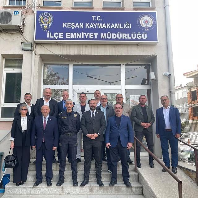 MHP Keşan İlçe Yönetimi Yeni Emniyet Müdürü Ziyareti
